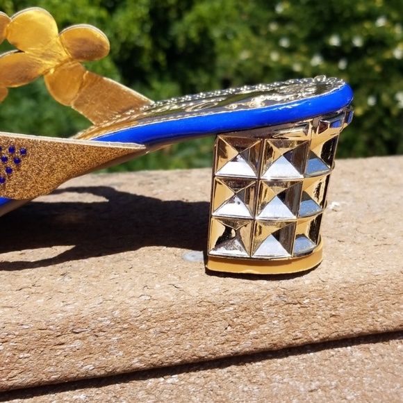 πHPπ Women's Rhinestone Chunky Heels - Picture 5 of 9